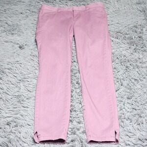 LOFT Pants Womens 0 Pink Skinny Ankle Length Cotton Blend Casual Stretch Office